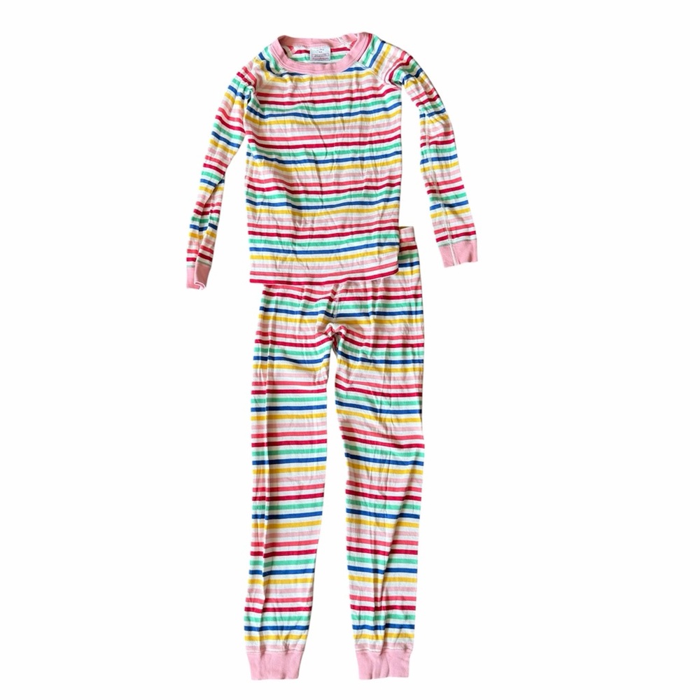 Hanna Andersson Long John Pajamas In Organic Cotton - Rainbow Stripe